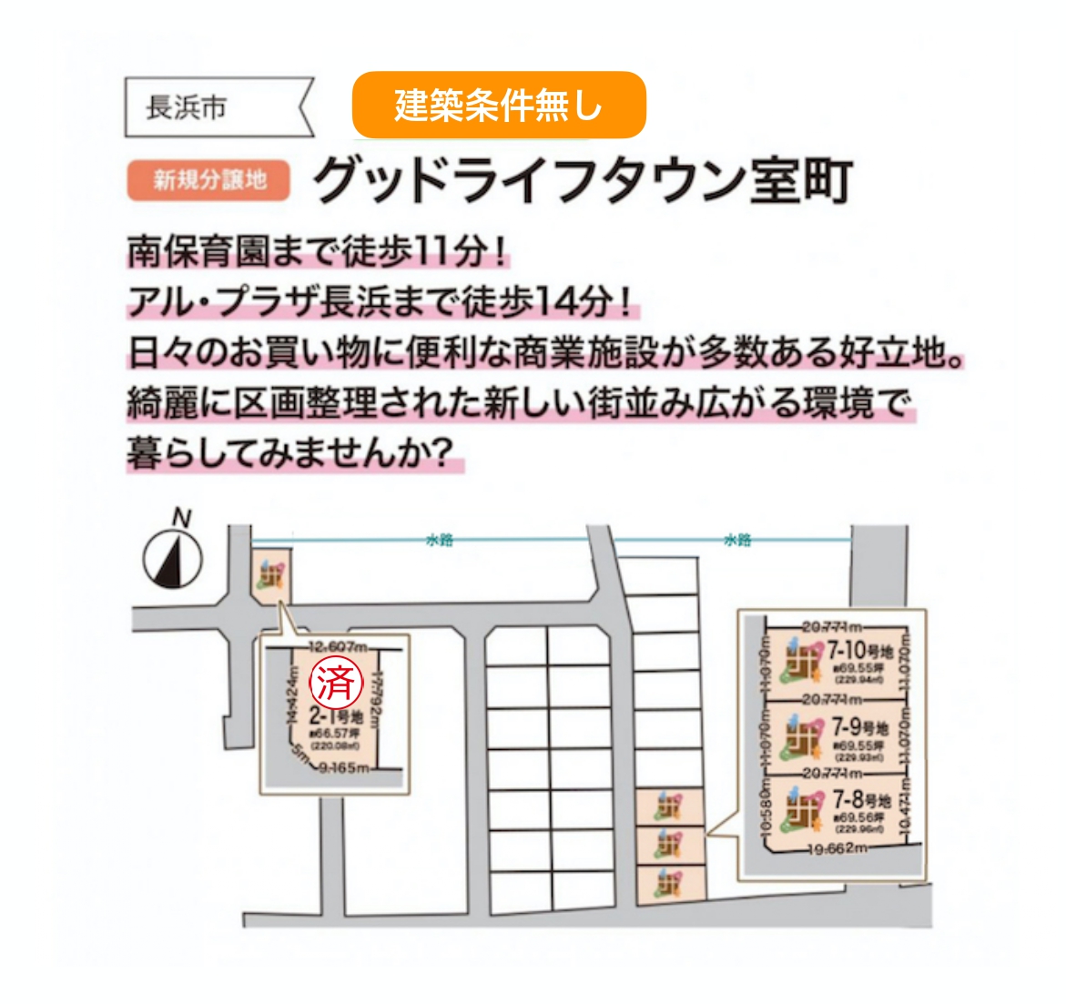 【長浜市】<br>全63区画大型新規分譲地！<br>グッドライフタウン室町（2024.5.14更新）